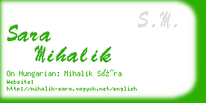 sara mihalik business card